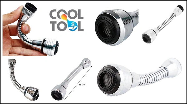 Turbo Flex 360 Degree Rotatory Flexible Sink Water Saving Faucet Nozzle Sprayer